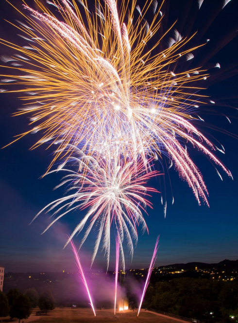 Fête nationale à Caluire et Cuire : Feux d'artifice grandiose
