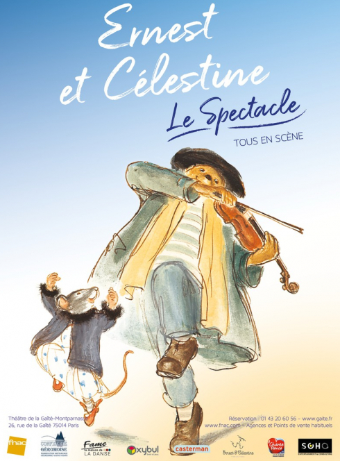 Ernest & Célestine - Tous en scène - Affiche bleue