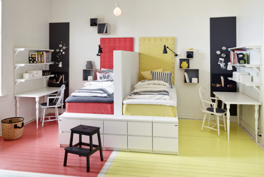 Le zoning pour une chambre pour deux enfants