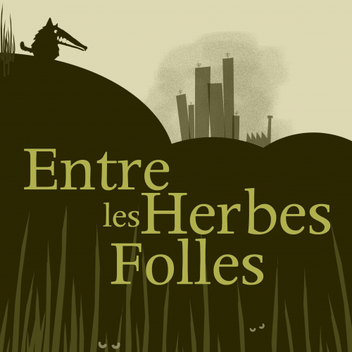 Entre les herbes folles - affiche