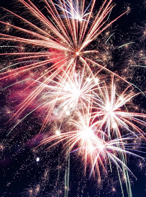 Feu d'artifice du 14 juillet 2019 à Étretat