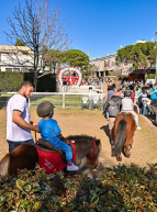 Meeting d'hiver 2024-2025 à l'Hippodrome de la Côte d'Azur : Des enfants profitent de balades à poneys
