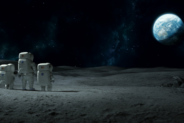 Objectif Lune (Atrapa la Bandera) vue depuis la lune