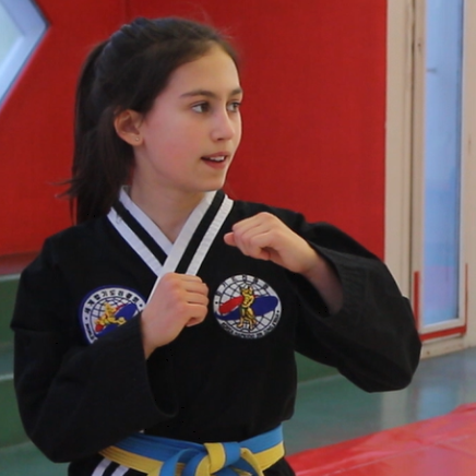 Fiona au cours d'Hapkido