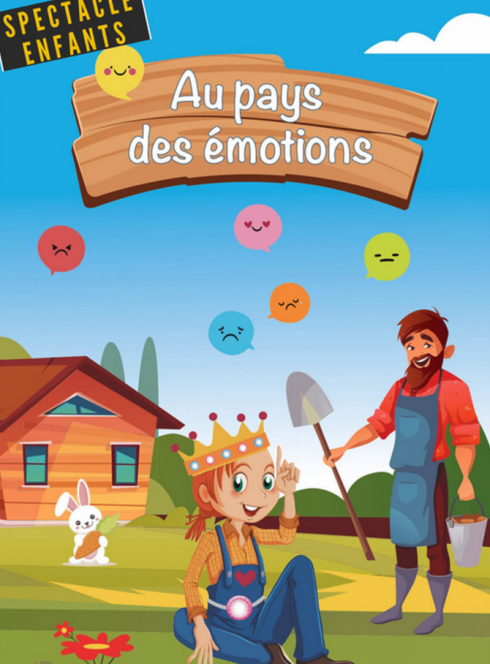 Ville de Villeneuve d'Ascq : Affiche illustrée du spectacle "Au pays des émotions"