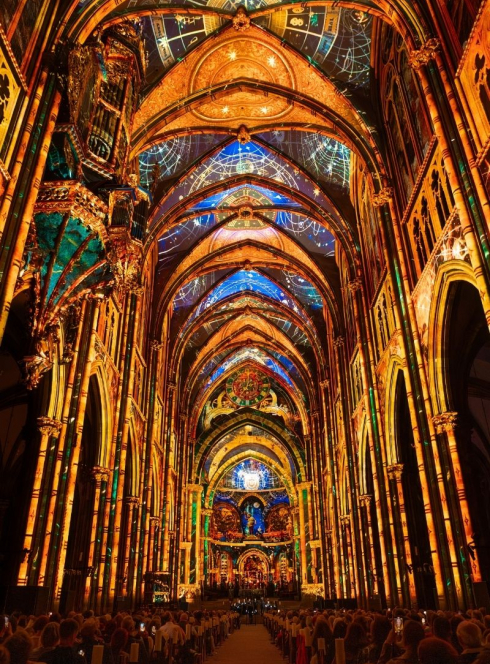 Luminiscence dans la Cathédrale de Strasbourg - un public conquis