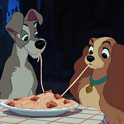 La Belle et la Bête : spaghettis