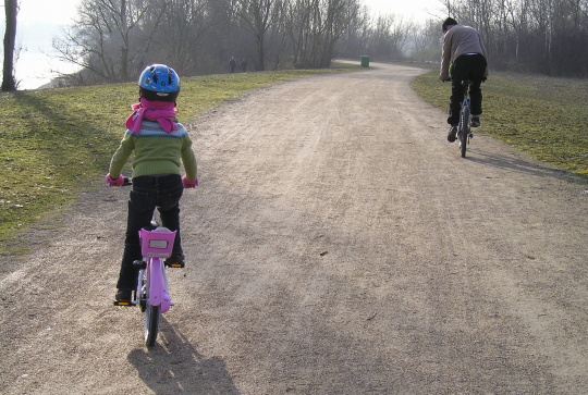 Tour du lac de Miribel en vélo en hiver