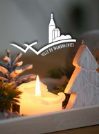 Marché de Noël de Wambrechies : Décoration et bougie