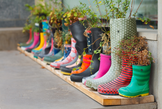 DIY pot de fleurs bottes