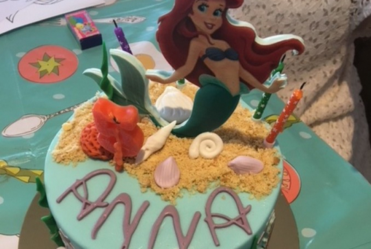 Gâteau d'anniversaire La petite sirène