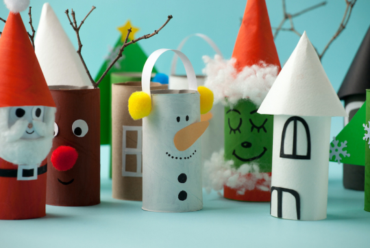DIY : des bricolages de Noël tendance et récup' pour les enfants : paper toy