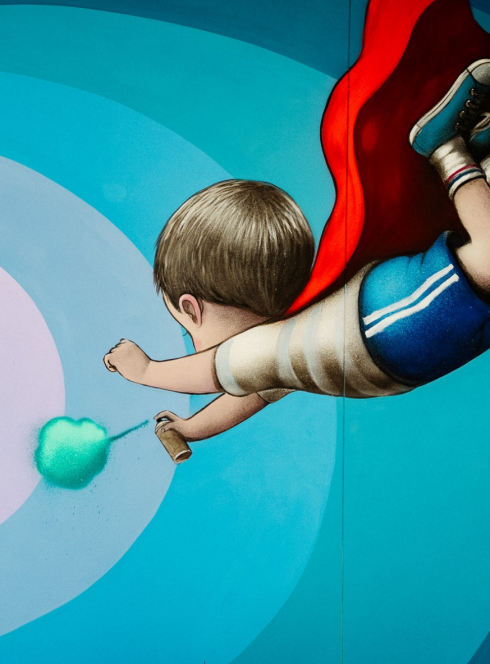 Zoo Art Show : graffiti enfant en super-héros