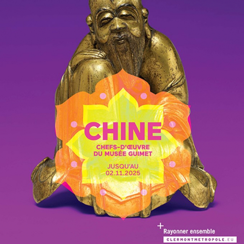 Expo Chine : Chefs-d'œuvre du Musée Guimet : Affiche, un bouddha en or