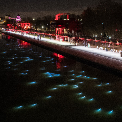 Lumières ! à la Villette près du canal