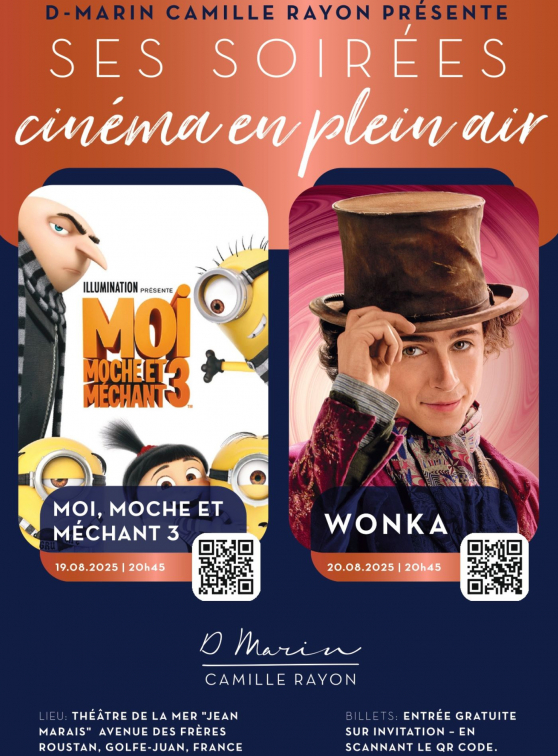 Affiche ciné plein air golfe-juan