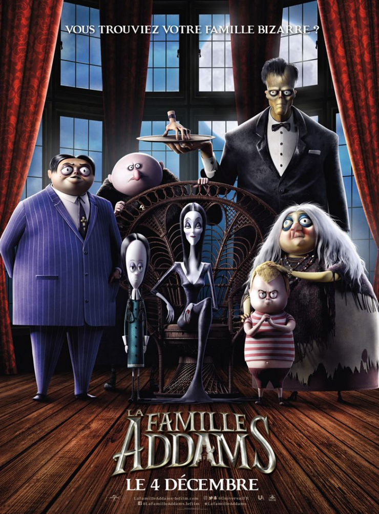 La Famille Addams, film d'animation pour enfants le 4 décembre 2019