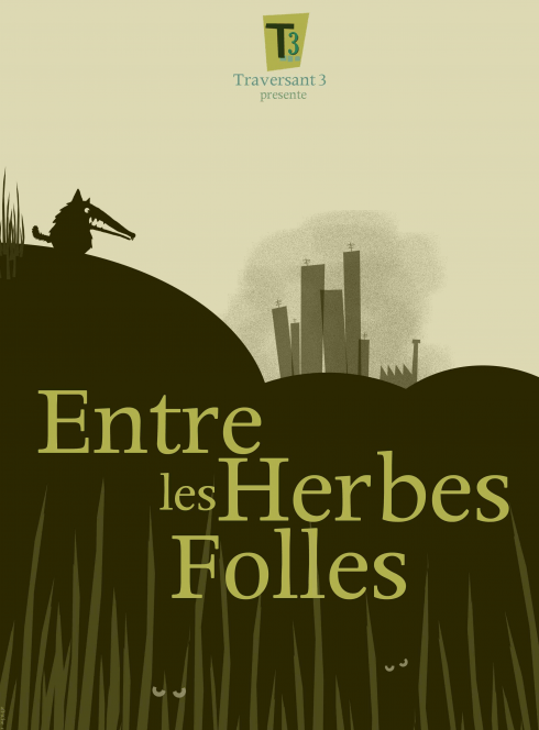 Entre les herbes folles - affiche