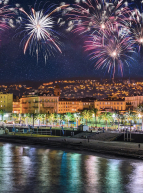Feu d'artifice à Nice sur la Côte d'Azur