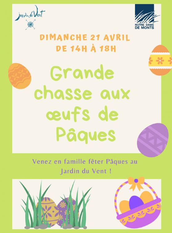 Grande chasse aux oeufs de Pâques au Jardin du Vent
