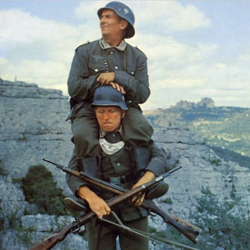 La Grande Vadrouille : De Funès sur les épaules de Bourvil