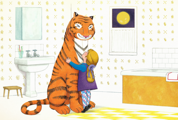 Le Tigre qui s'invita pour le thé : câlin