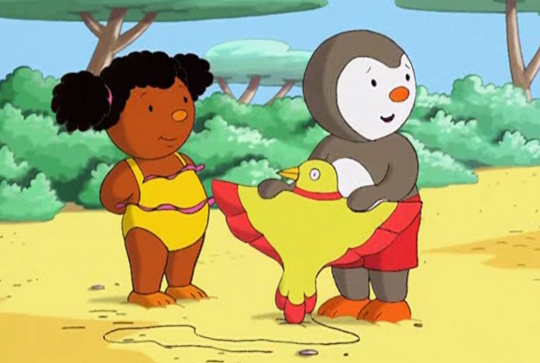 Lalou et T'choupi à la plage