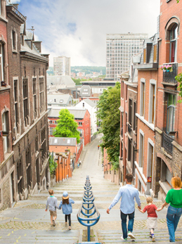 Belgique : découvrez la Wallonie en famille - Liege - Escaliers De La Montagne De Bueren