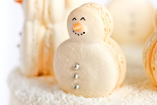 Macarons bonhomme de neige