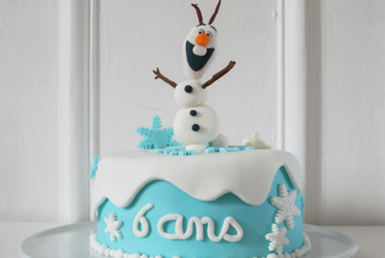 Gâteau d'anniversaire Olaf Reine des neiges