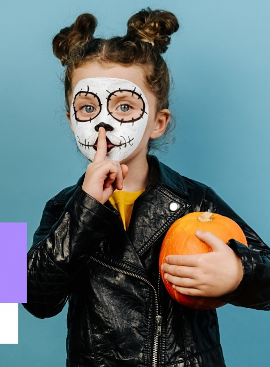 Halloween à Claye Souilly : maquillage squelette