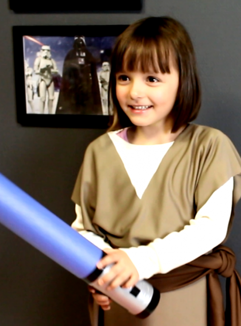 Tuto vidéo : fabriquer un déguisement jedi ou princesse Star Wars