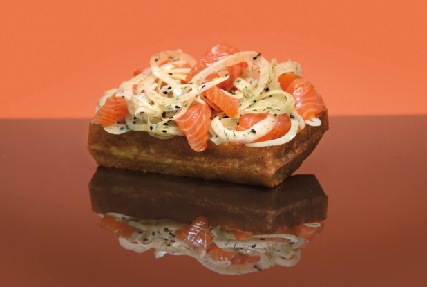 Yummy & Guiltfree - Gaufre au saumon