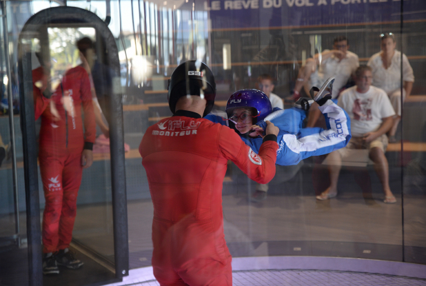iFLY Lyon : Les enfants testent