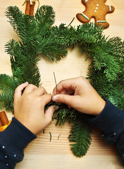 Couronnes de porte pour Noël