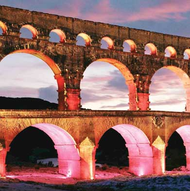A la belle étoile au Pont du Gard