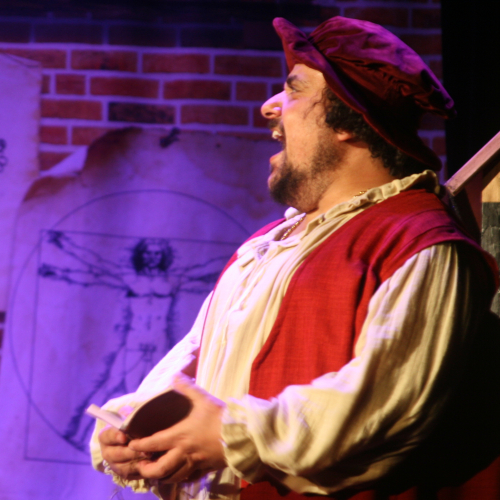 Le voyage de Léonard à la Comédie de Paris : Léonard crie