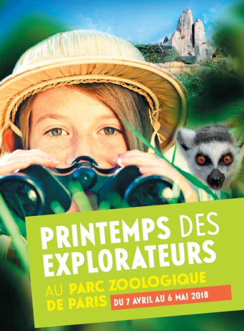 Printemps des explorateurs - Affiche 2018 Parc zoologique de Paris