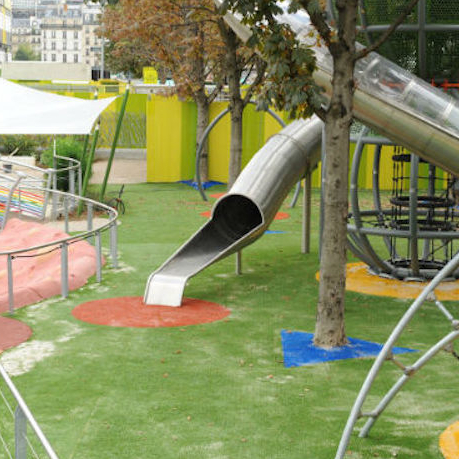 Jardin Nelson Mandela Les Halles Terrain d'aventures, mégamachines