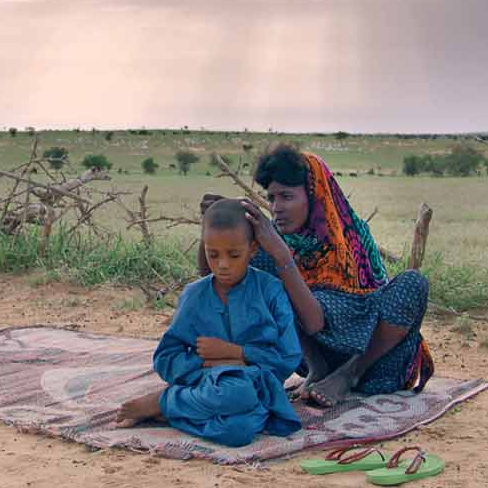Marcher sur l'eau : coiffure
