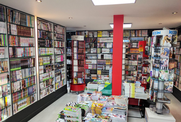 Le Manga Café : rayons