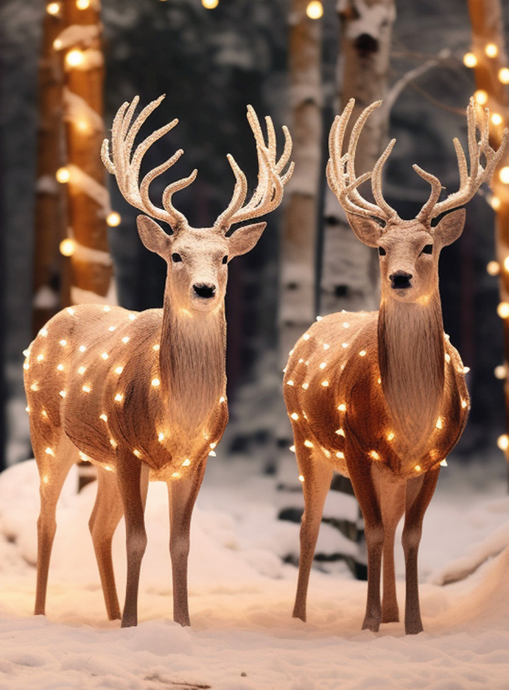 Cerfs décorés