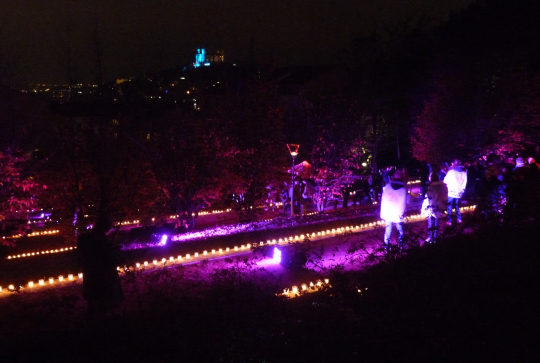 Promenade montée de la grande côte Fête des Lumières 2014 Lumignons