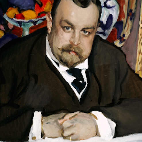 Expo La Collection Morozov : Valentin Sérov, Portrait du collectionneur de la peinture moderne russe et française Ivan Abramovitch Morozov , Moscou, 1910
