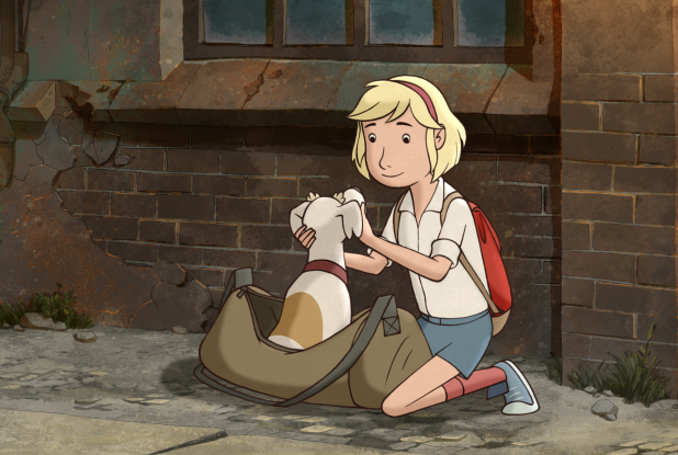 Fritzi et son chien Sputnik