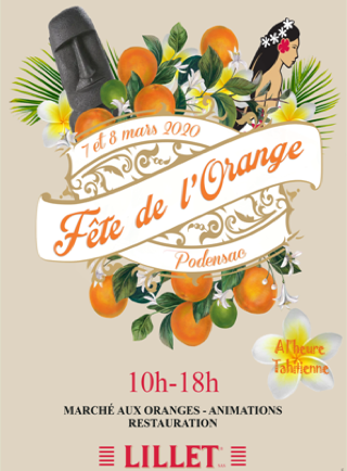 Fête de l'Orange 2020 Podensac - Affiche
