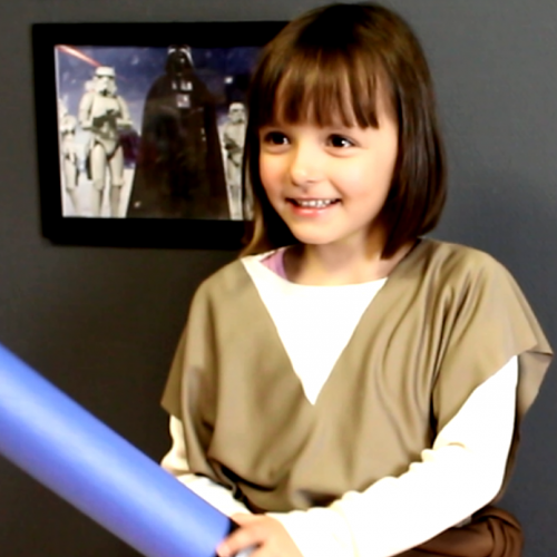 Tuto vidéo : fabriquer un déguisement jedi ou princesse Star Wars