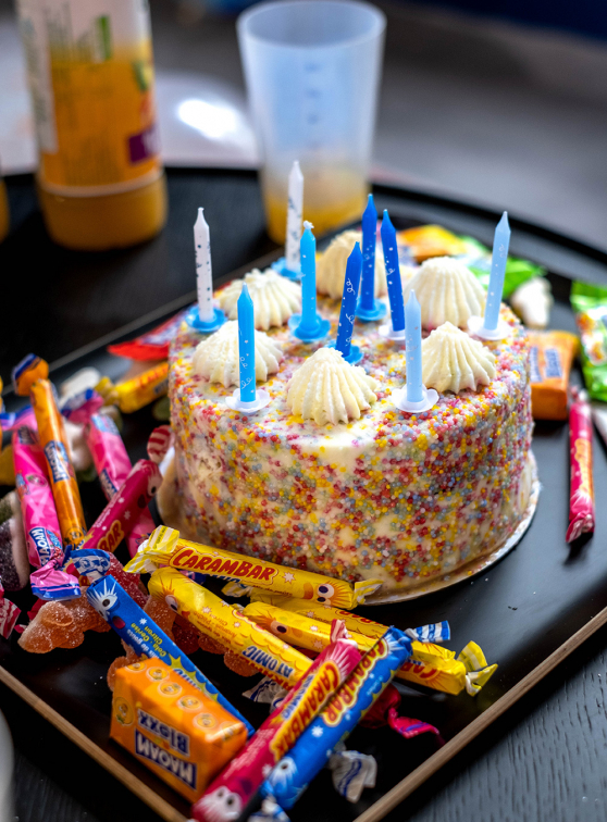 Gâteau d'anniversaire à Quiz Room