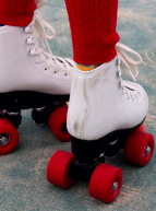 Piste de roller pour Noël à Arcachon