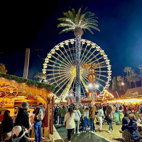 Noël à Nice 2024 : Grande roue et marché à la nuit tombée